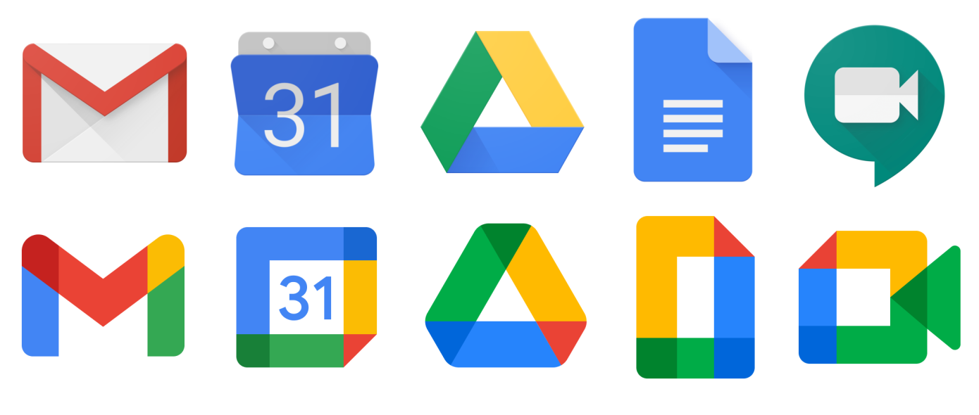 Fonte: https://techcrunch.com/2020/10/06/googles-new-logos-are-bad/