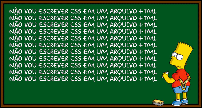 Não vou escrever CSS em um arquivo HTML