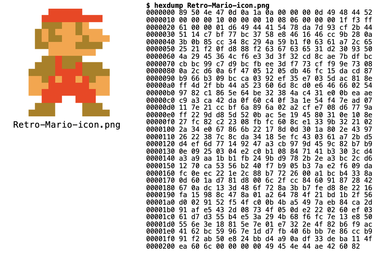 Arquivo de uma imagem em binário.