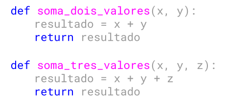 Exemplos de funções recebendo múltiplos argumentos.