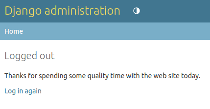 Página de logout padrão