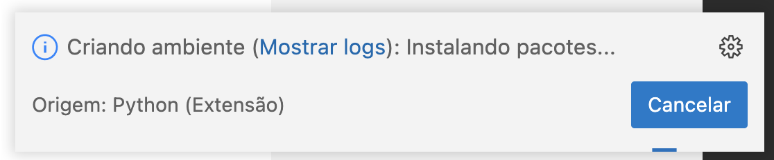 Aguardando a instalação das dependências